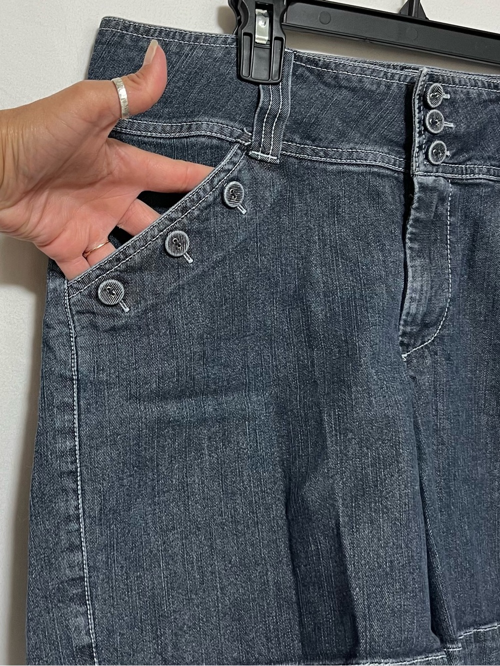 Y2K Vintage-Style Merona High Waist Sailor Denim Shorts Summer Cotton Casual - Picture 3 of 9